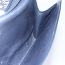 Christian Dior Trotter Canvas Shoulder Bag Navy Gold Auth ep11961-16