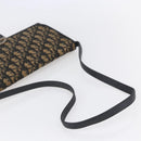 Christian Dior Trotter Canvas Shoulder Bag Navy Gold Auth ep11961-7