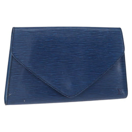 LOUIS VUITTON Epi Art Deco Clutch Bag Blue M52635 LV Auth ep11964