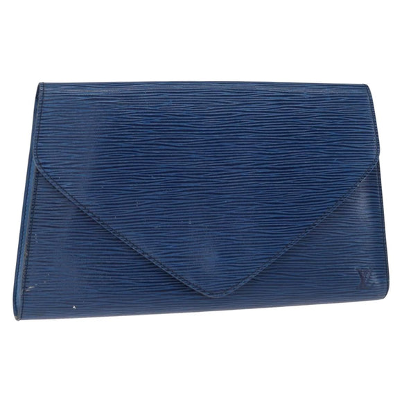 LOUIS VUITTON Epi Art Deco Clutch Bag Blue M52635 LV Auth ep11964