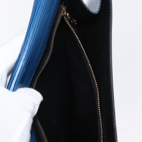 LOUIS VUITTON Epi Art Deco Clutch Bag Blue M52635 LV Auth ep11964