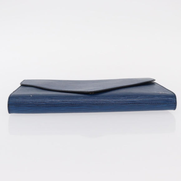 LOUIS VUITTON Epi Art Deco Clutch Bag Blue M52635 LV Auth ep11964