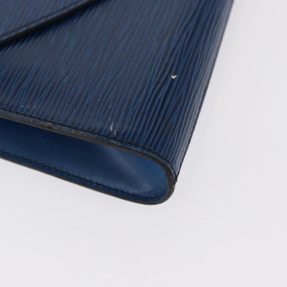 LOUIS VUITTON Epi Art Deco Clutch Bag Blue M52635 LV Auth ep11964