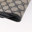 GUCCI GG Supreme Sherry Line Clutch Bag 2Way Bag Navy 904 02 050 Auth ep11965-10