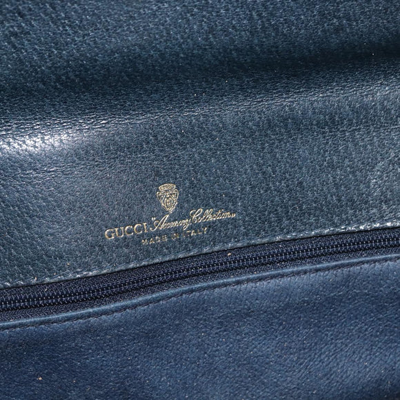 GUCCI GG Supreme Sherry Line Clutch Bag 2Way Bag Navy 904 02 050 Auth ep11965