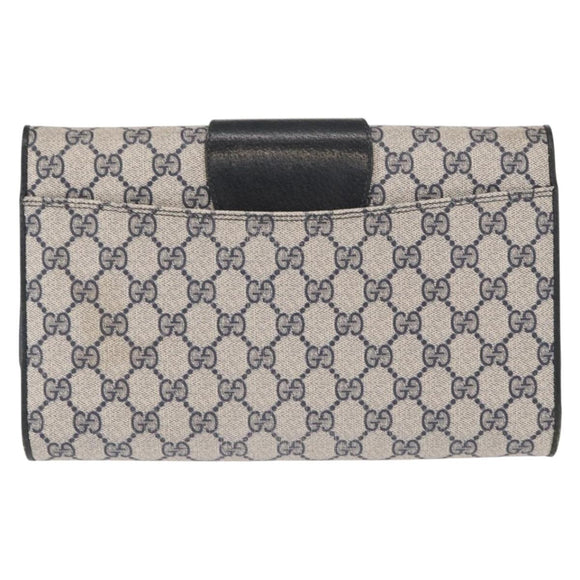 GUCCI GG Supreme Sherry Line Clutch Bag 2Way Bag Navy 904 02 050 Auth ep11965