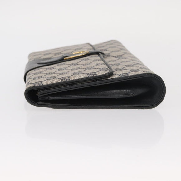 GUCCI GG Supreme Sherry Line Clutch Bag 2Way Bag Navy 904 02 050 Auth ep11965
