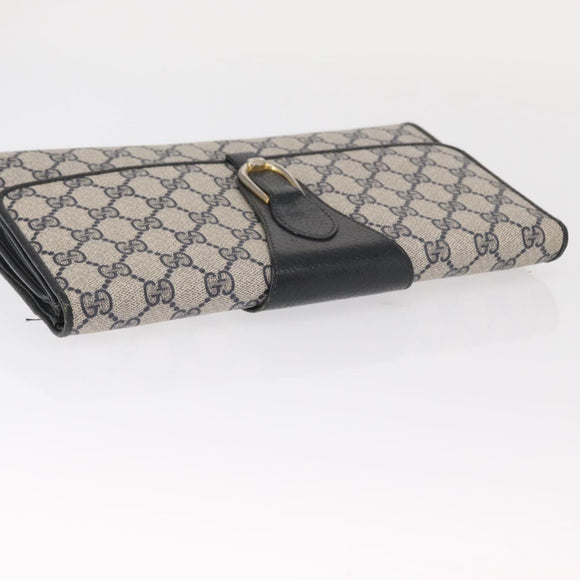 GUCCI GG Supreme Sherry Line Clutch Bag 2Way Bag Navy 904 02 050 Auth ep11965