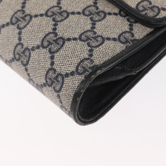 GUCCI GG Supreme Sherry Line Clutch Bag 2Way Bag Navy 904 02 050 Auth ep11965