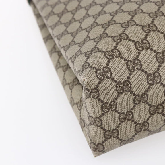 GUCCI GG Supreme Web Sherry Line Tote Bag PVC Beige Gold 39 02 091 Auth ep11968