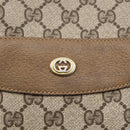 GUCCI GG Supreme Web Sherry Line Tote Bag PVC Beige Gold 39 02 091 Auth ep11968-17