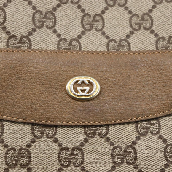 GUCCI GG Supreme Web Sherry Line Tote Bag PVC Beige Gold 39 02 091 Auth ep11968