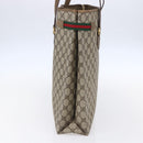 GUCCI GG Supreme Web Sherry Line Tote Bag PVC Beige Gold 39 02 091 Auth ep11968-4