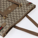 GUCCI GG Supreme Web Sherry Line Tote Bag PVC Beige Gold 39 02 091 Auth ep11968-6