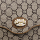 GUCCI GG Plus Supreme Shoulder Bag PVC Beige Gold Auth ep11969-17
