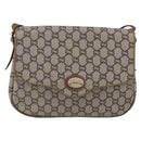 GUCCI GG Plus Supreme Shoulder Bag PVC Beige Gold Auth ep11969-13