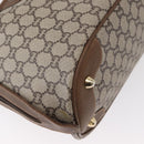 GUCCI GG Plus Supreme Boston Bag PVC Beige Gold Auth ep11970-12