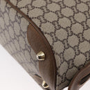 GUCCI GG Plus Supreme Boston Bag PVC Beige Gold Auth ep11970-13