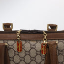 GUCCI GG Plus Supreme Boston Bag PVC Beige Gold Auth ep11970-16