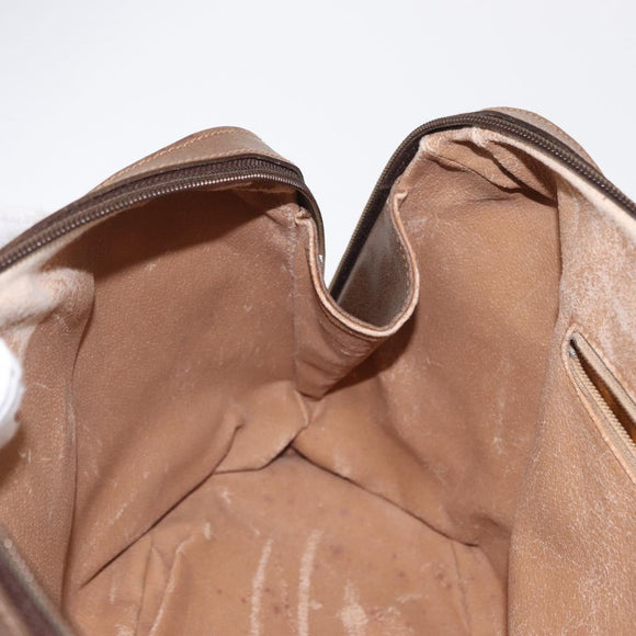 GUCCI GG Plus Supreme Boston Bag PVC Beige Gold Auth ep11970