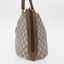 GUCCI GG Plus Supreme Boston Bag PVC Beige Gold Auth ep11970-4