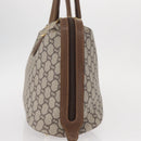 GUCCI GG Plus Supreme Boston Bag PVC Beige Gold Auth ep11970-5