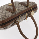 GUCCI GG Plus Supreme Boston Bag PVC Beige Gold Auth ep11970-6