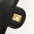 CHANEL Matelasse Double Face Chain Bag Lamb Skin Black Gold CC Auth ep11971A-9