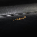 CHANEL Matelasse Double Face Chain Bag Lamb Skin Black Gold CC Auth ep11971A-21