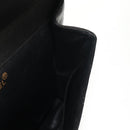 CHANEL Matelasse Double Face Chain Bag Lamb Skin Black Gold CC Auth ep11971A-23