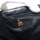 CHANEL Matelasse Double Face Chain Bag Lamb Skin Black Gold CC Auth ep11971A-32