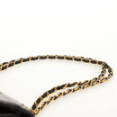 CHANEL Matelasse Double Face Chain Bag Lamb Skin Black Gold CC Auth ep11971A-14