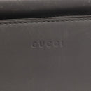GUCCI Bamboo Sherry Line Hand Bag Leather 2way Gray Gold 470271 Auth ep11972-18
