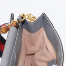 GUCCI Bamboo Sherry Line Hand Bag Leather 2way Gray Gold 470271 Auth ep11972-21