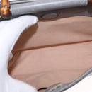 GUCCI Bamboo Sherry Line Hand Bag Leather 2way Gray Gold 470271 Auth ep11972-22