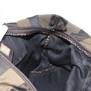 FENDI Pecan Canvas Hand Bag Black Brown Auth ep11974-19