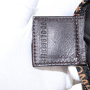 FENDI Pecan Canvas Hand Bag Black Brown Auth ep11974-12