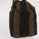 FENDI Pecan Canvas Hand Bag Black Brown Auth ep11974-4