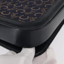 CELINE C Sulky Horse Carriage Shoulder Bag Canvas Leather Navy Gold Auth ep11975-12