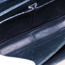 CELINE C Sulky Horse Carriage Shoulder Bag Canvas Leather Navy Gold Auth ep11975-17