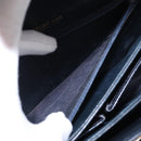 CELINE C Sulky Horse Carriage Shoulder Bag Canvas Leather Navy Gold Auth ep11975-21