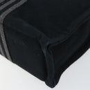 HERMES Fourre Tout PM Hand Bag Canvas Black Silver Auth ep11982-9