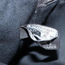 HERMES Fourre Tout PM Hand Bag Canvas Black Silver Auth ep11982-12