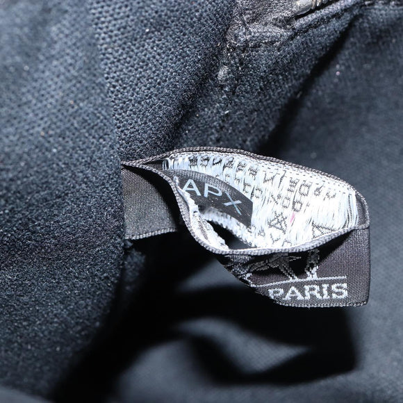 HERMES Fourre Tout PM Hand Bag Canvas Black Silver Auth ep11982