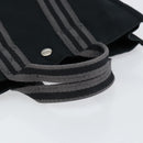 HERMES Fourre Tout PM Hand Bag Canvas Black Silver Auth ep11982-7