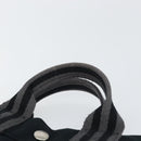 HERMES Fourre Tout PM Hand Bag Canvas Black Silver Auth ep11982-8