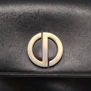 Christian Dior Shoulder Bag Leather Black Gold Auth ep11983-14