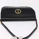 Christian Dior Shoulder Bag Leather Black Gold Auth ep11983-6