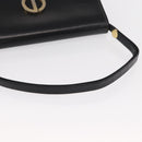 Christian Dior Shoulder Bag Leather Black Gold Auth ep11983-7