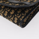 Christian Dior Trotter Canvas Shoulder Bag Navy Gold Auth ep11984-15